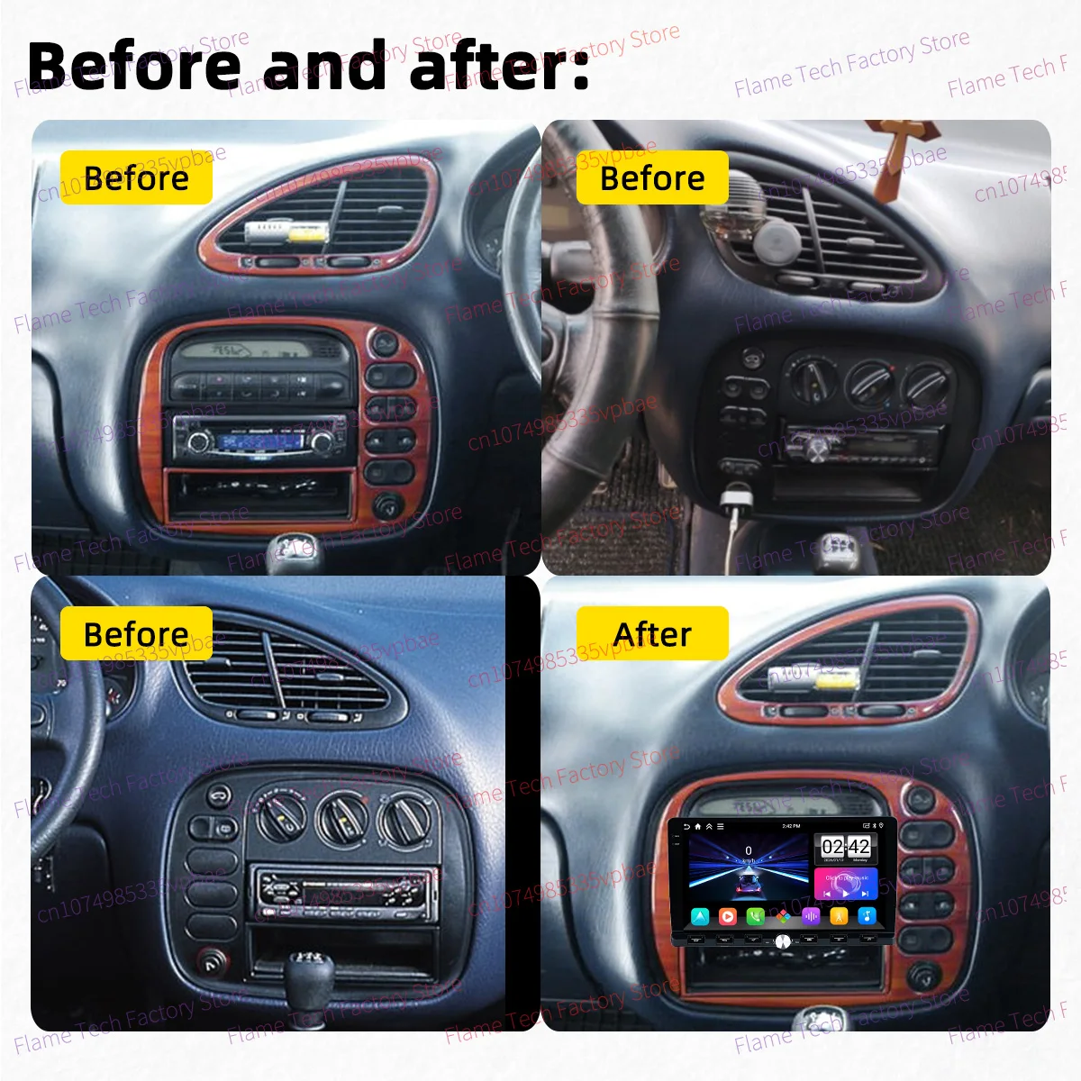 Car Stereo Android for VW Volkswagen Sharan Seat Alhambra 1 I 1995-2000 1 Din 9
