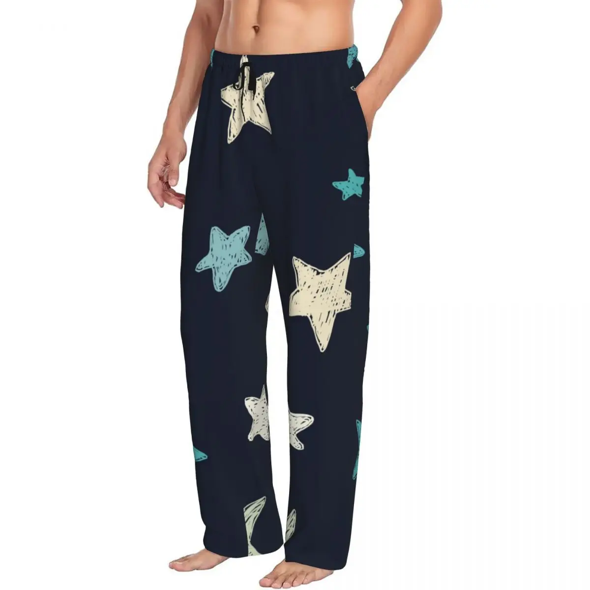 Scandinavian Stars Men Sleep Bottoms Male Lounge Trousers Men's Pajama Pants