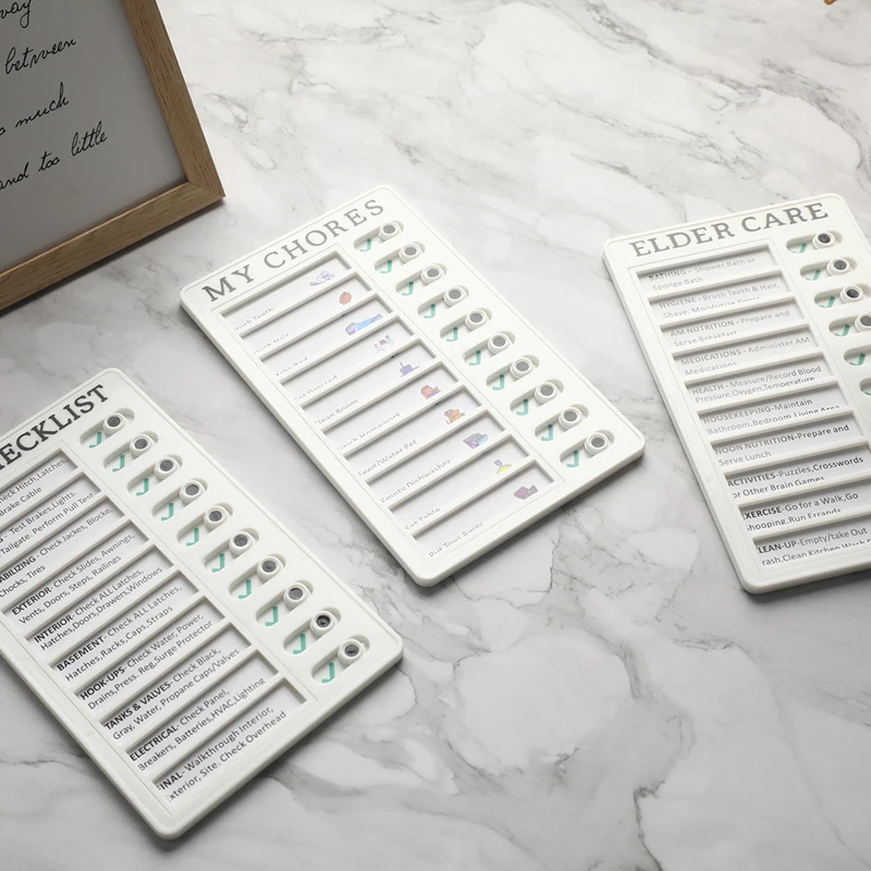 Memo Plastic Board Chore Chart Herbruikbare checklist Dagelijkse planner Verantwoordelijkheid