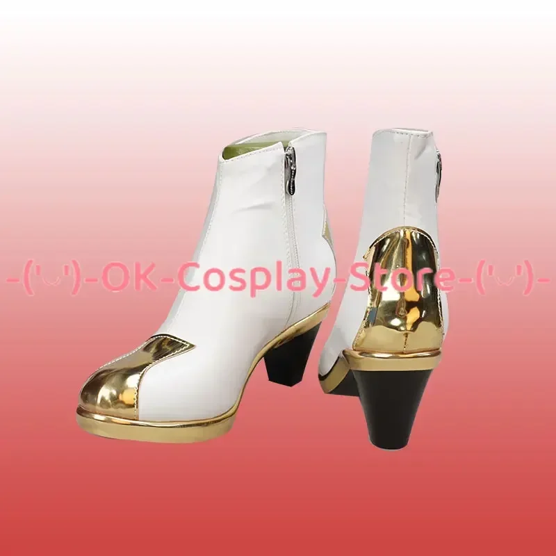 [حسب الطلب] أحذية Genshin Impact Amber التأثيرية أزياء لعب الأدوار الدعامة للهالوين كرنفال عطلة حفلة بولي PU الأحذية الجلدية