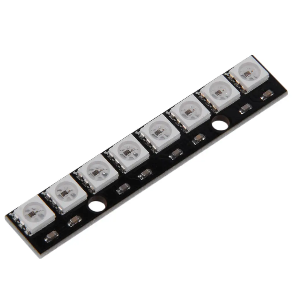 8 Channel WS2812 5050 RGB LED Lights Built-in Full Color-Driven Development Board 8 Bits Strip Shape Board Electronic DIY