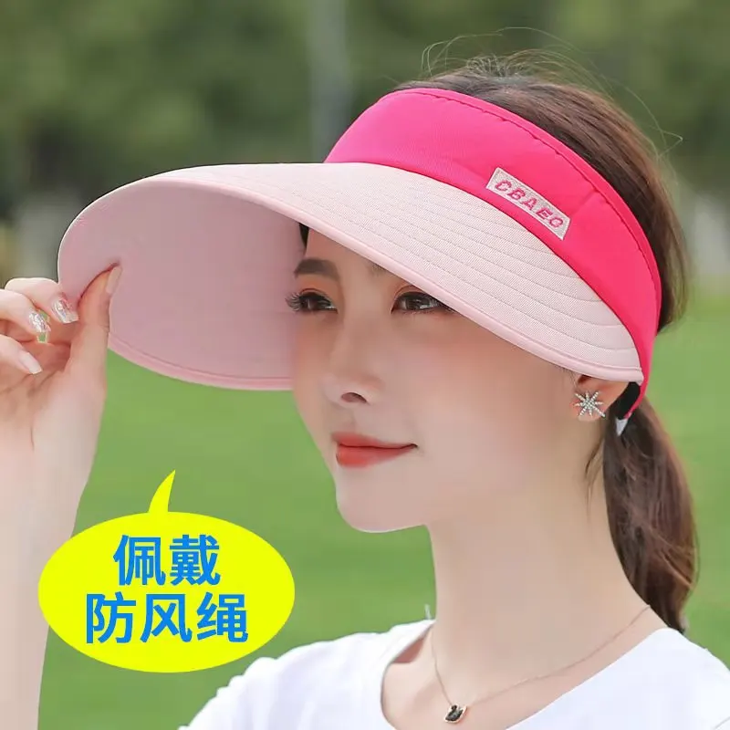 NEW Fishing Hat Sun UV Protection UPF 50+ Cotton Sun Hat  Summer  Women Large Wide Brim Bob Hiking Outdoor Hats with Chain Strap