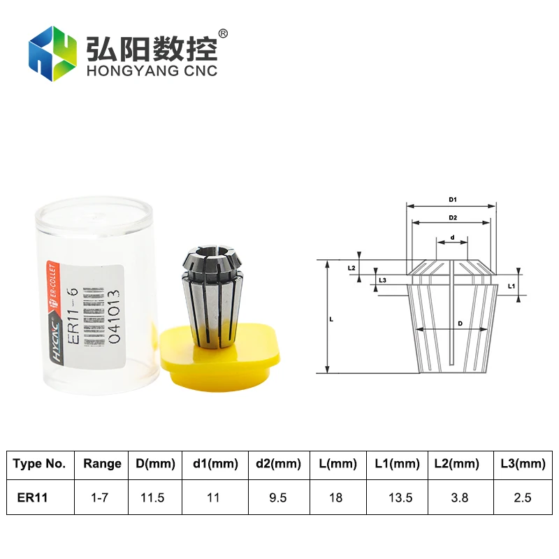 ER11A Spring Collet High Precision Milling Chuck,for CNC milling tool holder Engraving machine spindle motor