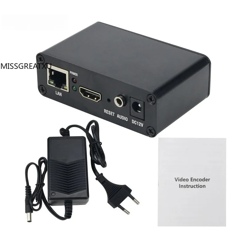 Portable HD H.265 H.264 Video Encoder 1920×1080 RJ45 Ethernet LAN With Separate Audio Input For Live Broadcast IPTV Streaming