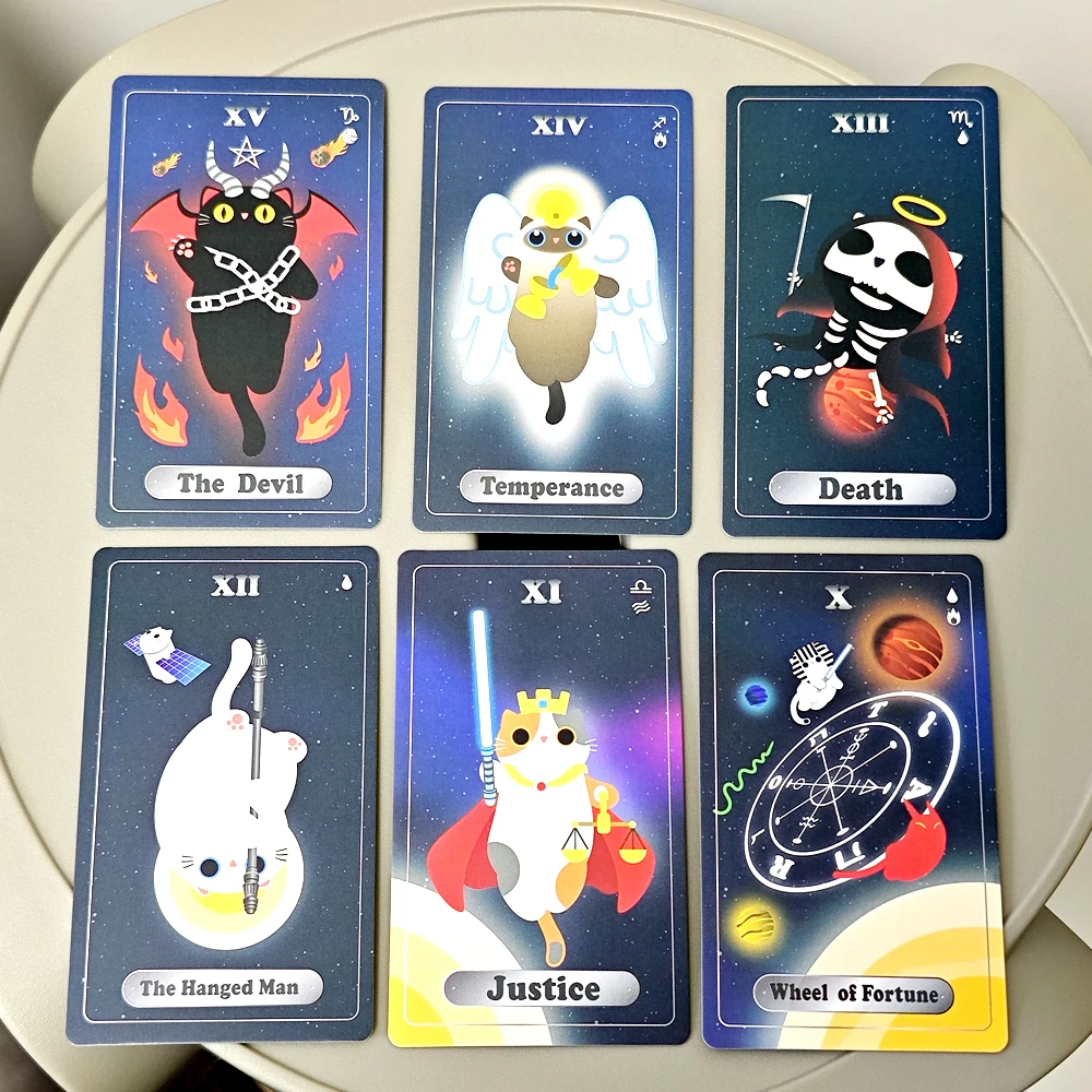 10.3*6cm Yin Yang Cat Univercat Tarot 83 Pcs Cards (with 5 Special Cards)