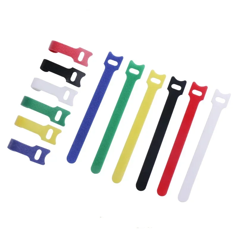 50pcs Reusable Hook and Loop Cable Ties Fastening Straps Multi-Purpose Wire Organizers for Computer/TV/Electronic Devices