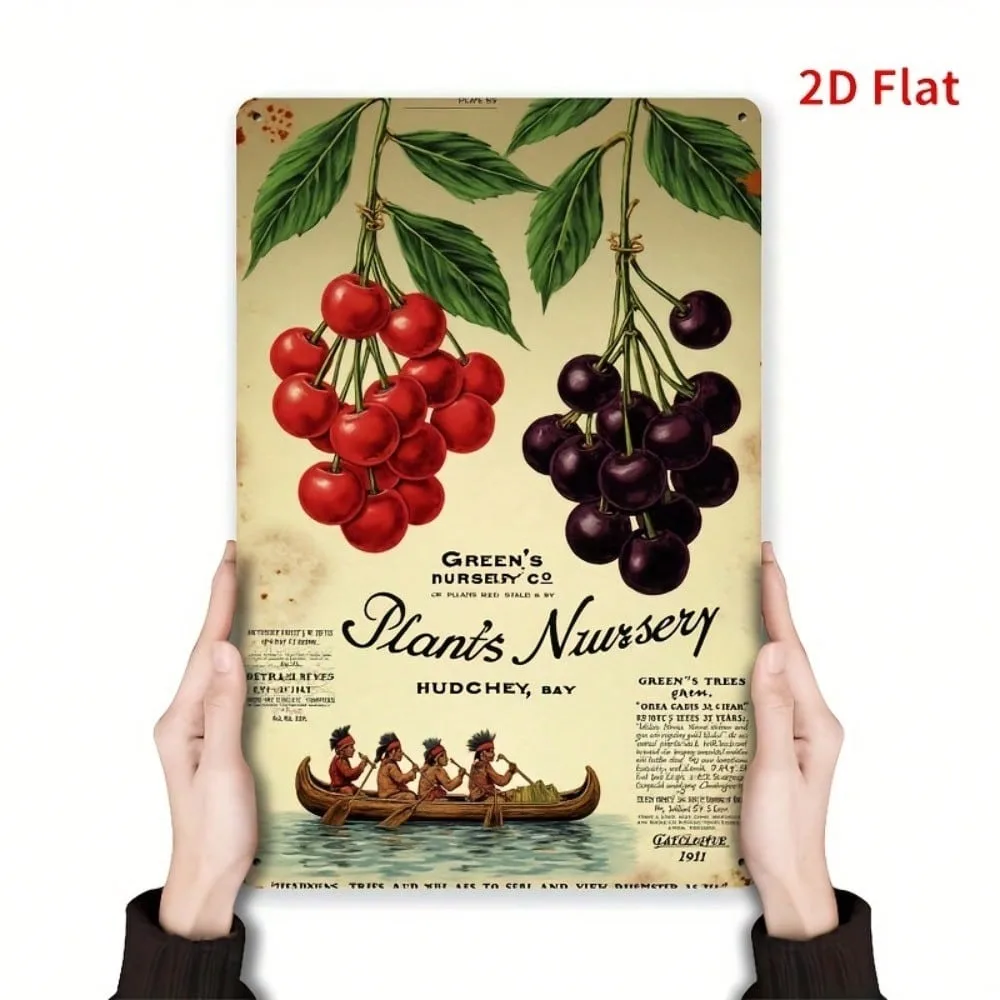 

ZAUZN Vintage Metal Wall Sign Kitchen Decor, Retro 2D Flat Iron Art for Home Garden Office