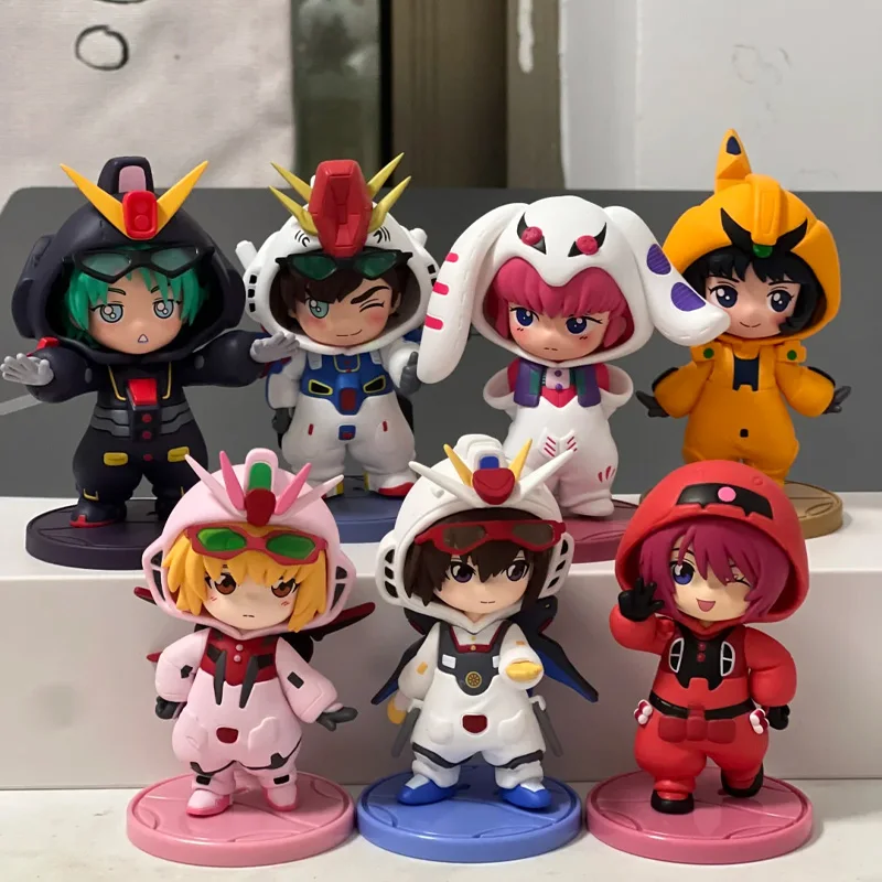 Bandai Bnfigure Q Pajamars Series Blind Box Anime Figure Suit Universal Century Second Series Amuro Ray Collectible Toy Gift