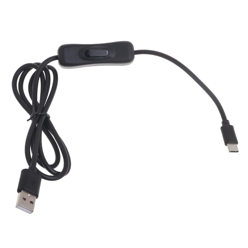 USB Cable withSwitch Type-C USB2.0 Adapter Cord 5V3A Type C to USB A Charger and Data Transfer forRaspberryPi 4B hubs K1KF
