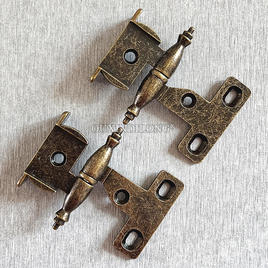 HOT 6Pairs Zinc Alloy Furniture Hinges Cupboard Wardrobe Closet Bookcase Dresser Cabinet Door Hinges