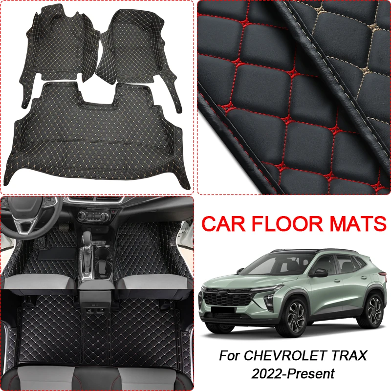 Car Floor Mat 3D Full Surround For Chevrolet Trax 2022-Present Protect Liner Foot Pads Carpet PU Leather Waterproof Accessory