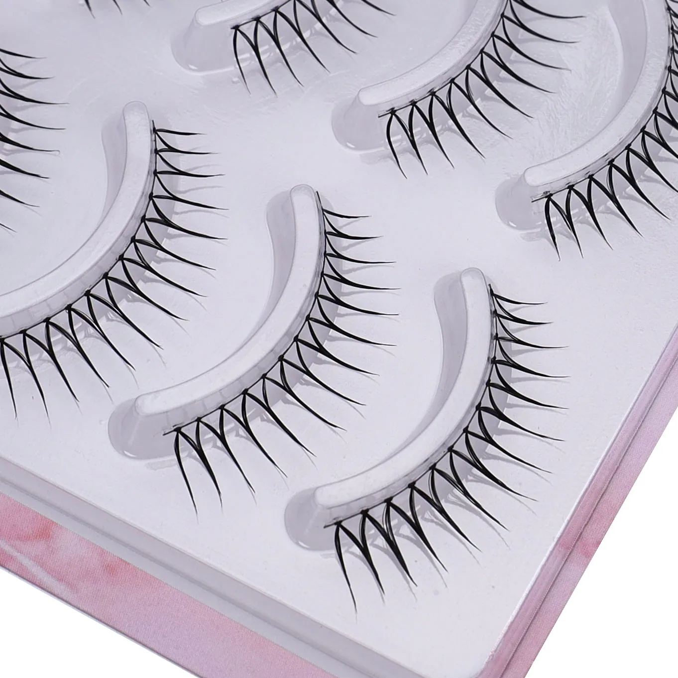 W6 + رموش صناعية لمجموعة الفتيات التشفير الأسود! مجموعة Love Bean Girl على الكاميرا مع رموش على الطراز الكوري بأكملها على شكل حرف U