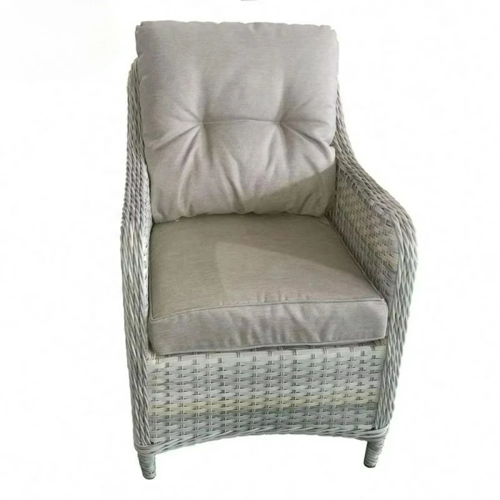 طقم أريكة حديقة خارجي فاخر بتصميم حديث ومسند ظهر من الخيزران وأثاث فناء للفنادق وقاعة الفيلا والشقة راحة معززة #6