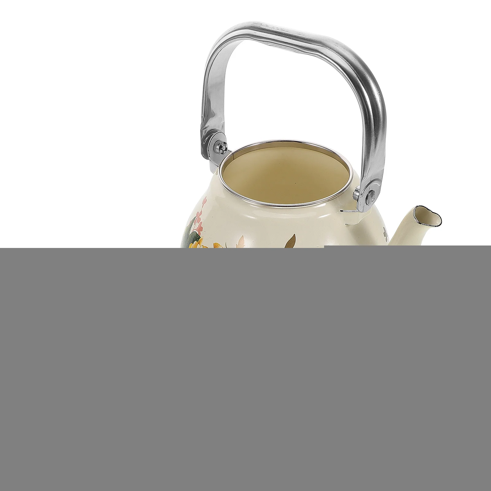 

Enamel Teapot Colorful Kettle Stovetop Floral Enamelware with Design Teapots Enameled Ceramics for