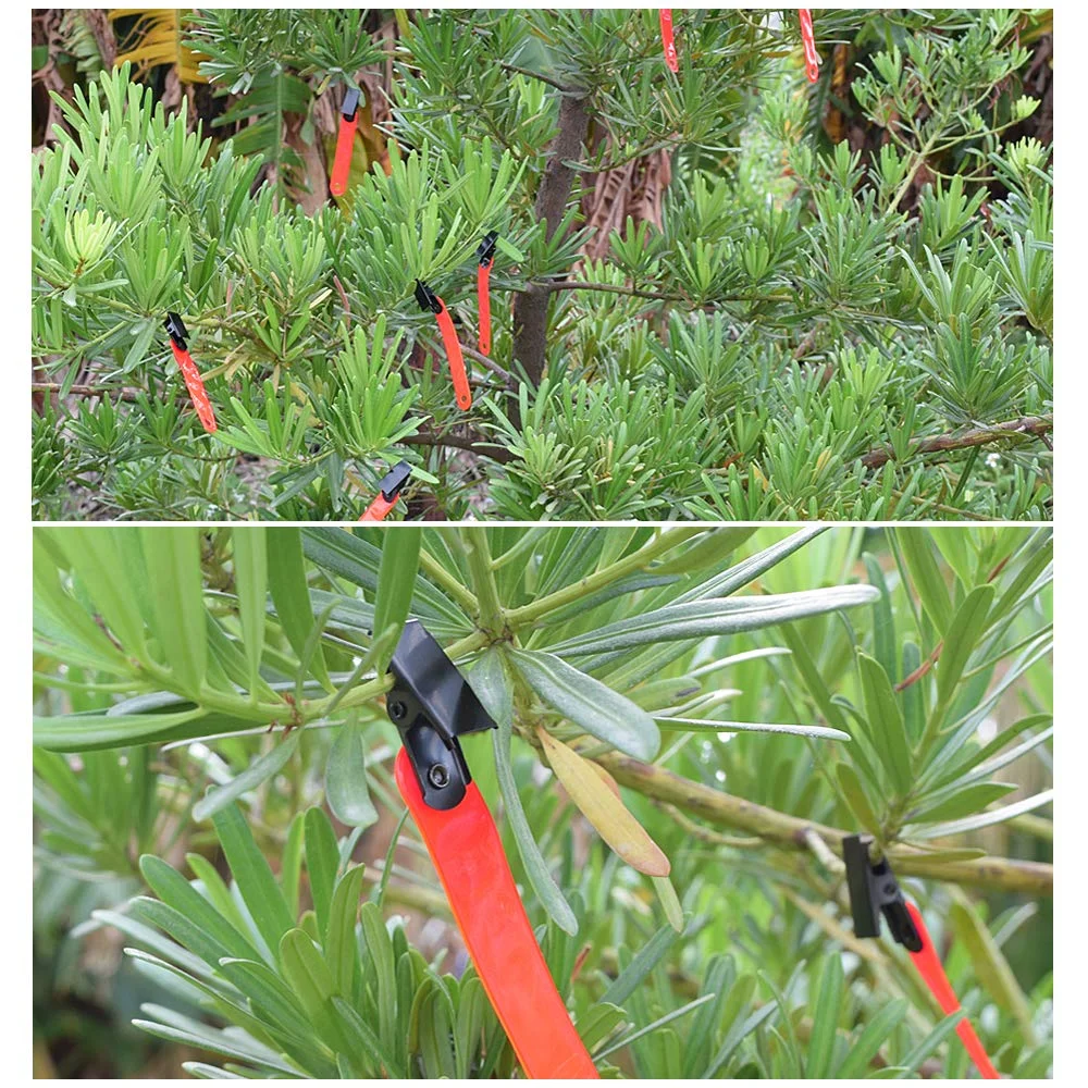 علامات مسار الرماية TY مع مشابك ليلية ونهارية برتقالية عاكسة للمشي لمسافات طويلة والصيد في الهواء الطلق