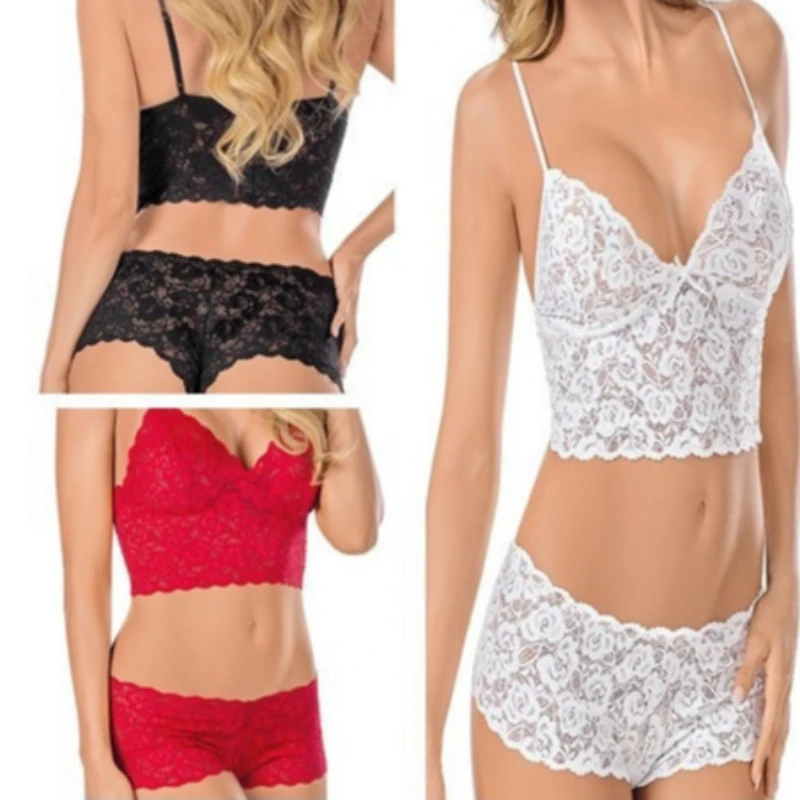 

Размер XXXL, комплект сексуального нижнего белья для женщин, бюстгальтер без косточек с бантом и высокой талией, комплект трусиков для ролевых игр, соблазнительное нижнее белье