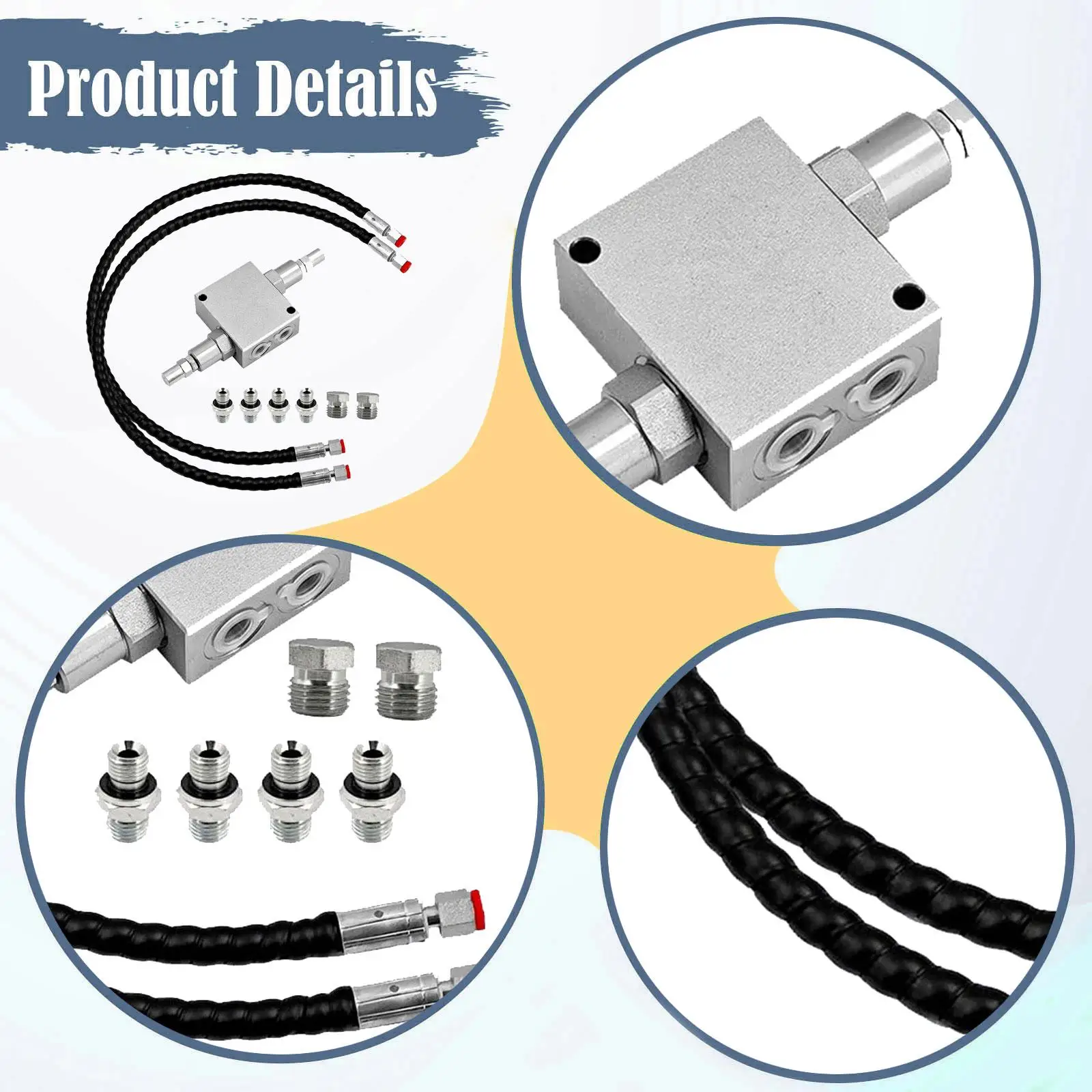 

Комплект буферных клапанов для мини-экскаватора, прочный, высокопроизводительный, для обслуживания и ремонта роторных систем, M14x1.5 1/4 дюйма