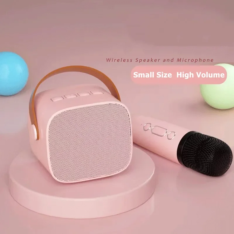 Micrófono Inalámbrico Mini en Oferta, Altavoz Bluetooth Pequeño, Portátil para Exteriores, Karaoke, Audio Todo en Uno, Subwoofer