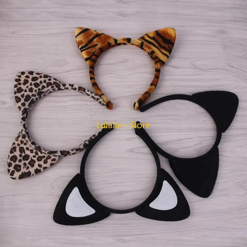 Y4QA Cho Mèo Cho Đầu Vòng Bé Gái Trẻ Tiệc Lễ Hội Tuyệt Vời Phụ Kiện Tóc H