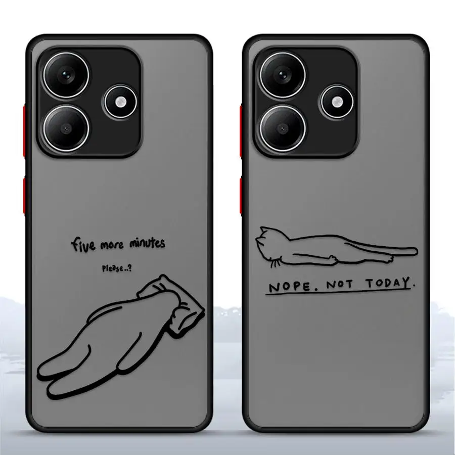 Case voor Xiaomi Redmi A4 9 A1 A2 Plus 14C K40 Pro 10 12C 13C Terug Telefoon Cover Interessante Kat