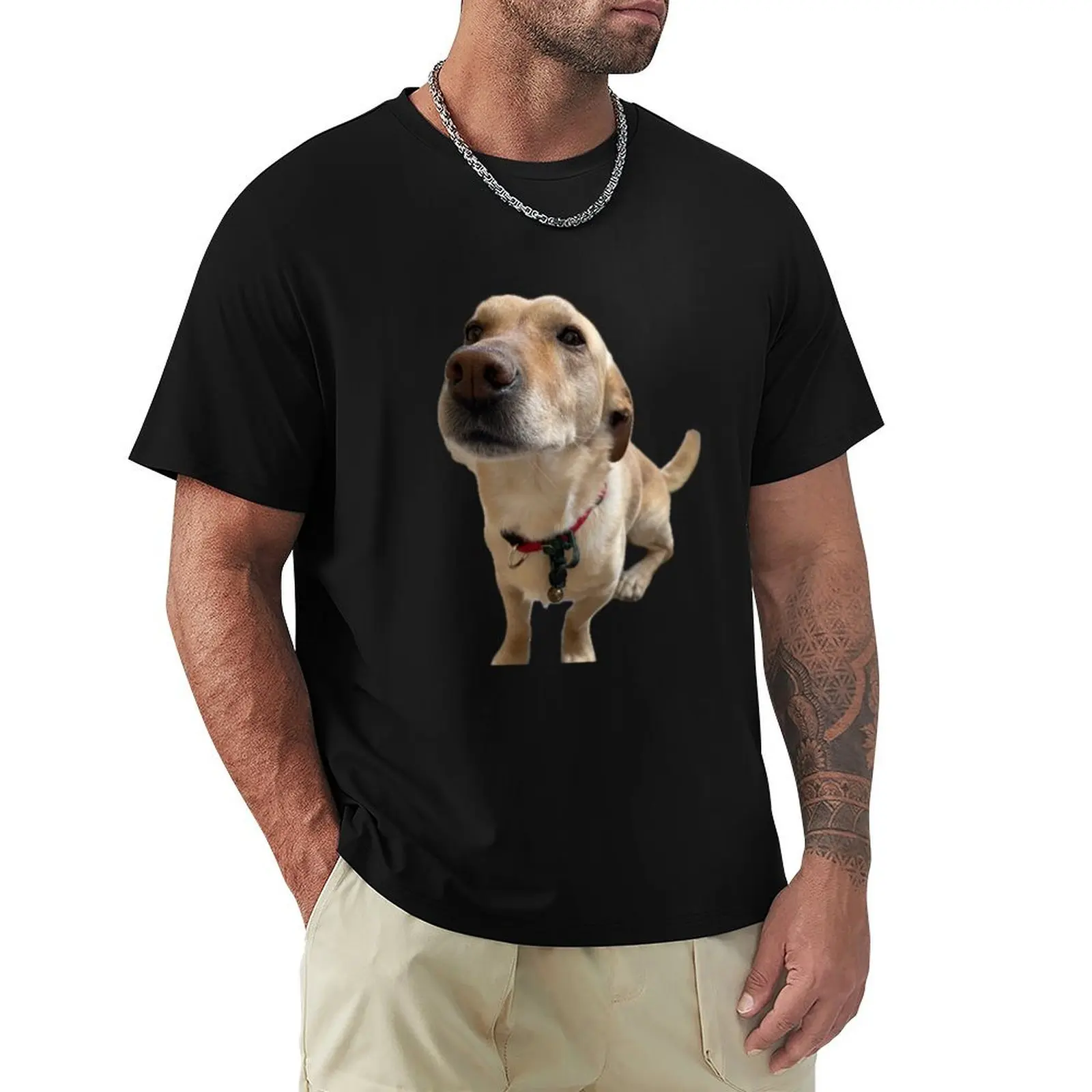 Camiseta Opie the Medium Size Yellow Dog, camiseta informal resistente para el trabajo
