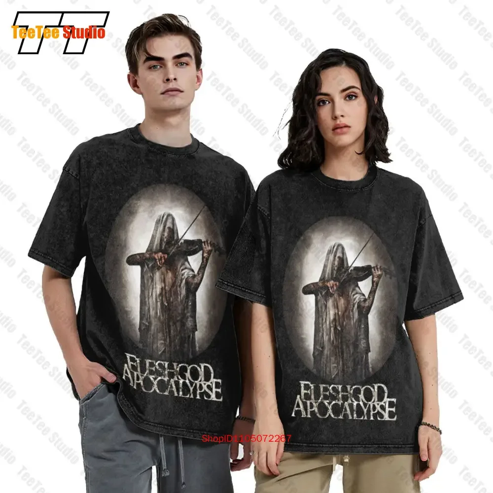 تي شيرت Fleshgod Apocalypse 'Bloody Violinist' عتيق كبير الحجم 8E0X #2