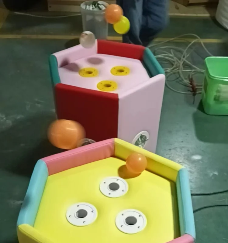 Cheap Customized Indoor Outdoor Castle Pit Ball Play Volcanic Blowing Floating Ball Table Machine Indoor Playground Equipment