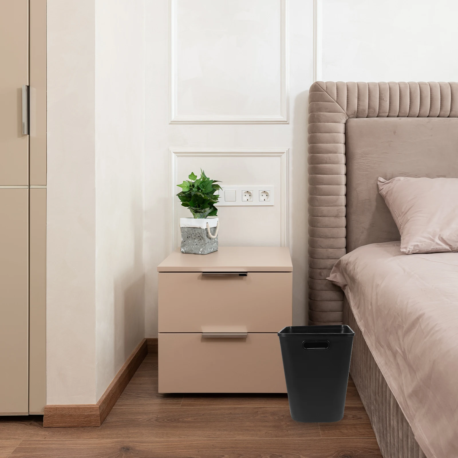 

Square Trash Can Heavy Duty Plastic Garbage Bin for Bathroom Kitchen Living Room Dorm Room Office Large Storage Wastebasket