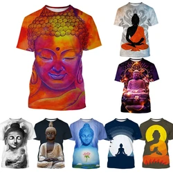 Unisex Fashion Pattern Unisex 3D Printing Buddha Casual Loose Comfortable Hot Sale Men's T-Shirt Kid Tees Tops