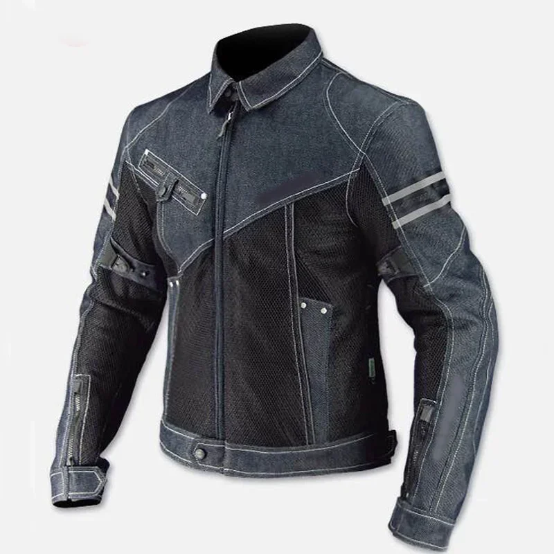 

Komine Motorcycle Jacket Denim Mesh Breathable Racing Protective Cross-Country Jacket Fall Resistant Riding Clothing Jk006