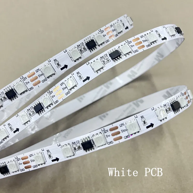 3-wire 5M 12v IC1903 Led Strip 5050 Addressable 60Leds/m Led Pixels 1  Ic Control 3 Leds DC12V Led Light IP20 10mm 60Leds