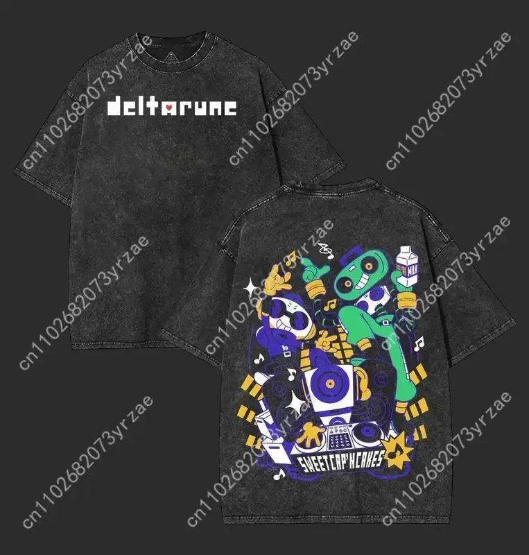 

Футболка Deltarune в стиле ретро для мужчин и женщин, винтажная футболка высокого качества, хлопковая модная футболка с короткими рукавами, мягкие дышащие топы