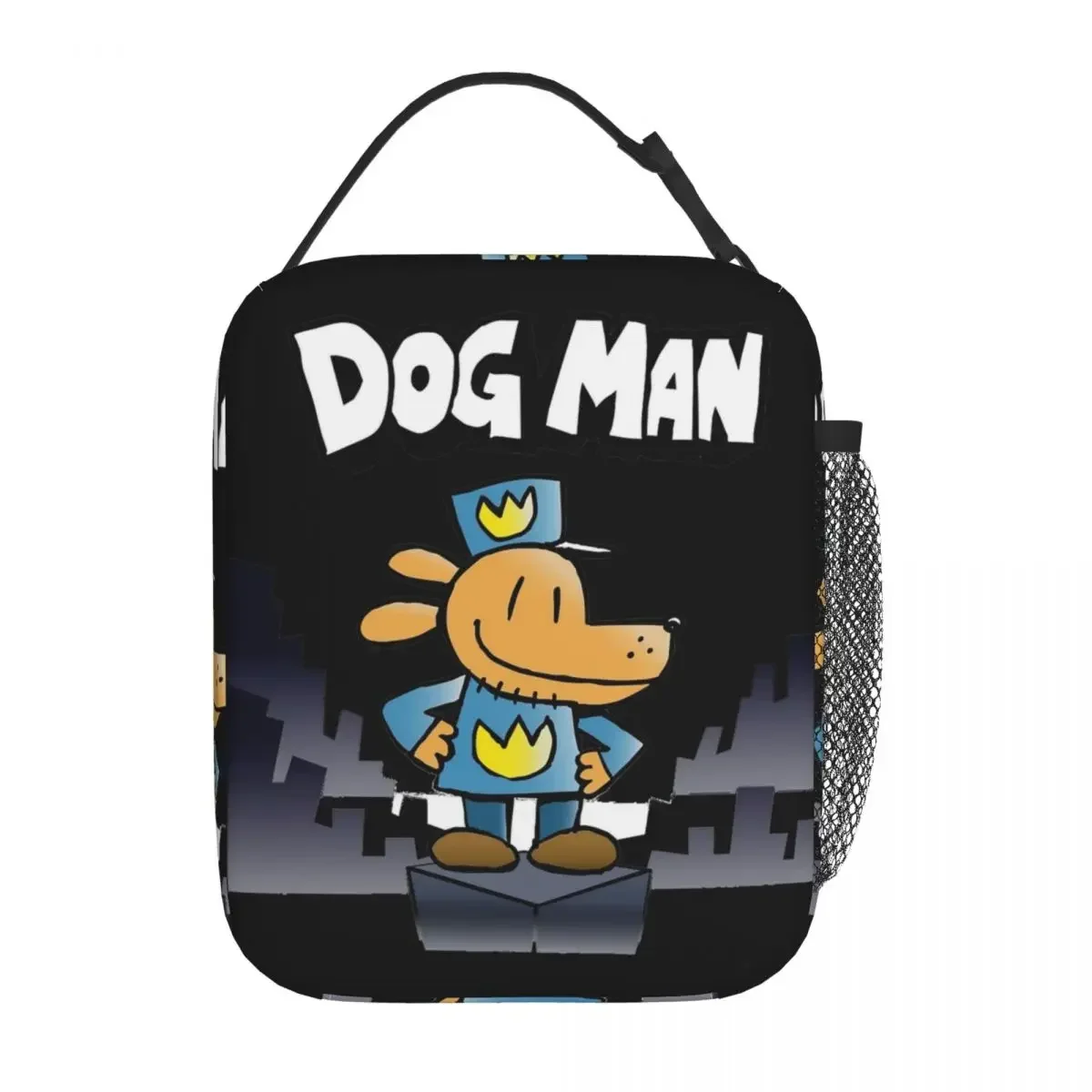 

Термоизолированная сумка для обеда Dog Man Comic для школы, портативная сумка-контейнер с рисунком собачки, термосумка для мужчин и женщин, термоконтейнер для обеда