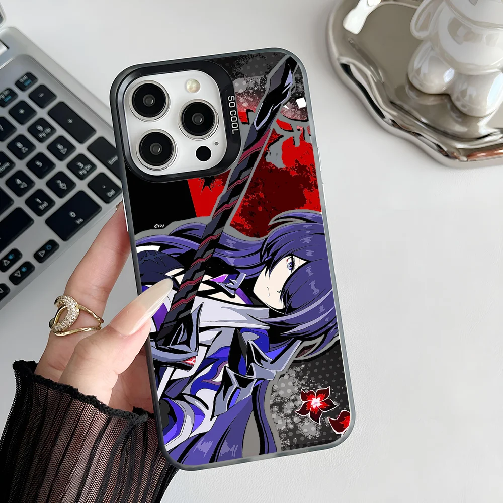 Honkai Star Rail Acheron Mousepad Phone Case IMD Color Silver Shell For IPhone 16 15 14 13 12 Pro Max Plus