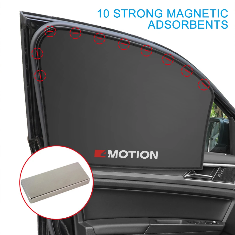 Magnetic Car Front Rear Black Sun Visor Window Curtain Protective Cover For Volkswagen VW 4motion Passat Golf 4 Tiguan Jetta