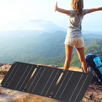 ​30W/40W 5V Portable Solar Panel Battery Phone Charger Foldable Small Power Emergency ETFE Panels for USB A C Power Bank
