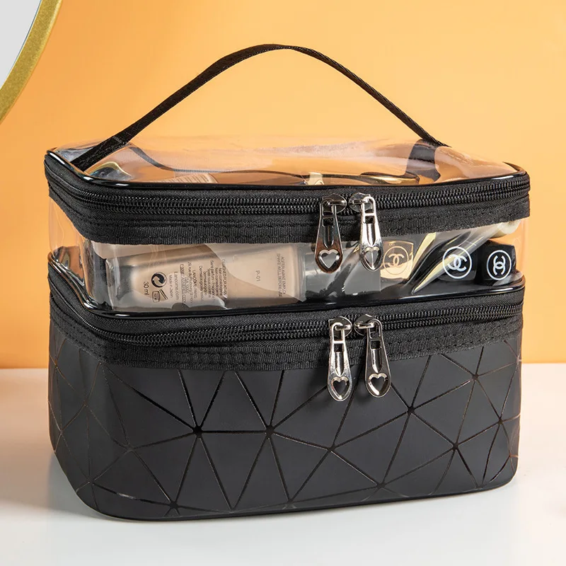 Double portable large capacity makeup bag Korean version Ringer travel multifunctional toiletry bag portable storage bag