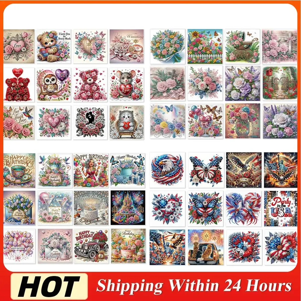 

Набор для творчества: 12 открыток с мозаикой из страз, ручной работы, для дня рождения и Дня благодарения