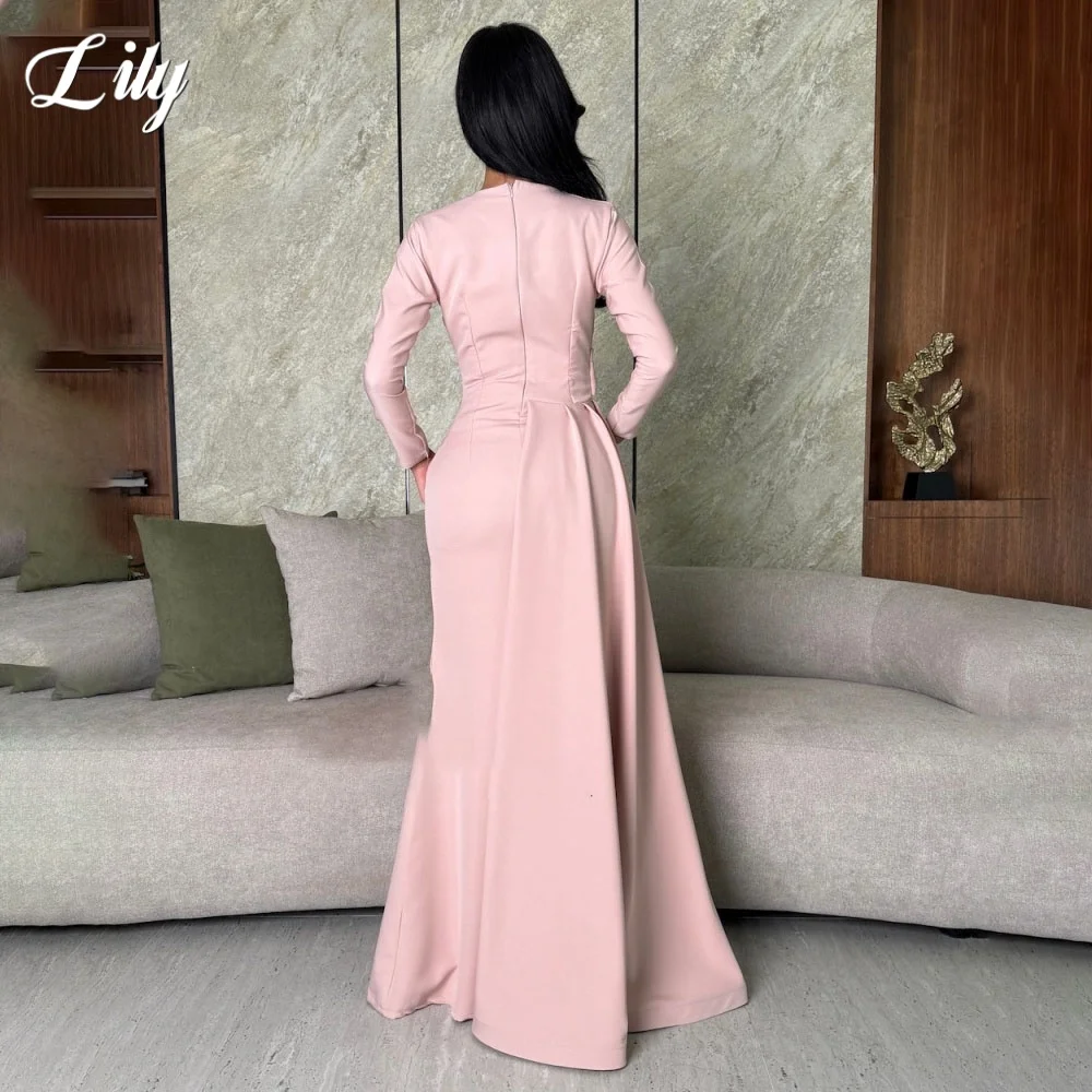 فستان حفلات أحمر الخدود من Lily برقبة على شكل حرف V وأكمام عادية فستان سهرة مع طيات فساتين شورت لحفلات الزفاف حسب الطلب #2