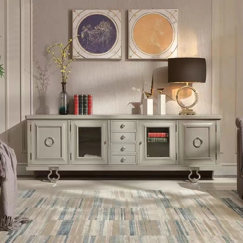 

Customizable American light luxury solid wood TV cabinet modern simplicity