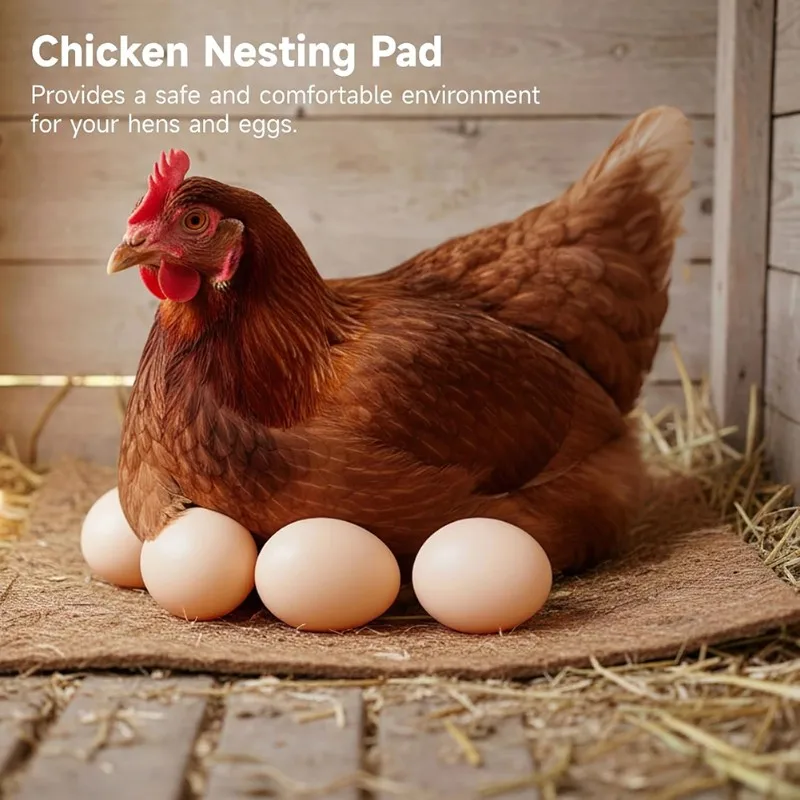 

Multifunctional Chicken Nesting Box Liner 10Pcs Natural Coconut Palm Hens Nest Bedding Mat