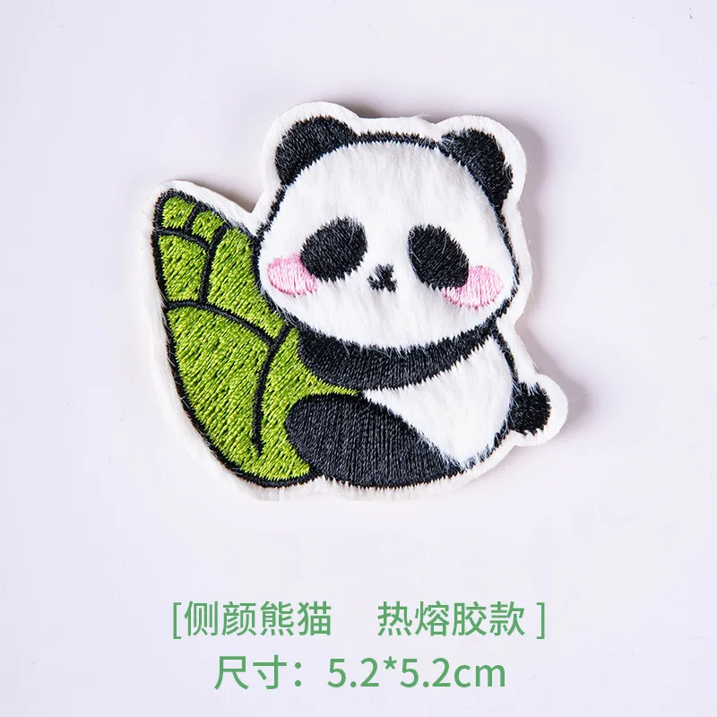 Simpatico peluche Panda animale ricamato Patch Patch sui vestiti ricamo Patch per abbigliamento adesivi Clorhing Applique in ferro fai da te