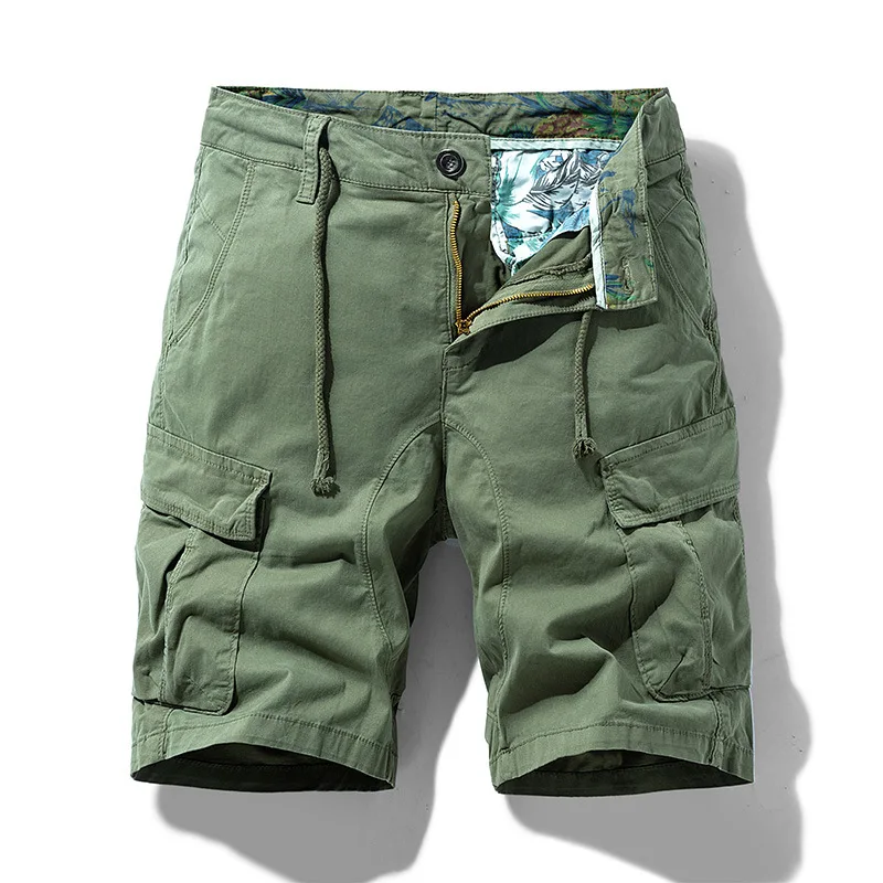 

Summer New Men's Work Shorts Loose Large Size Foreign Trade Cotton Split Pants Multi Pocket Casual Pants