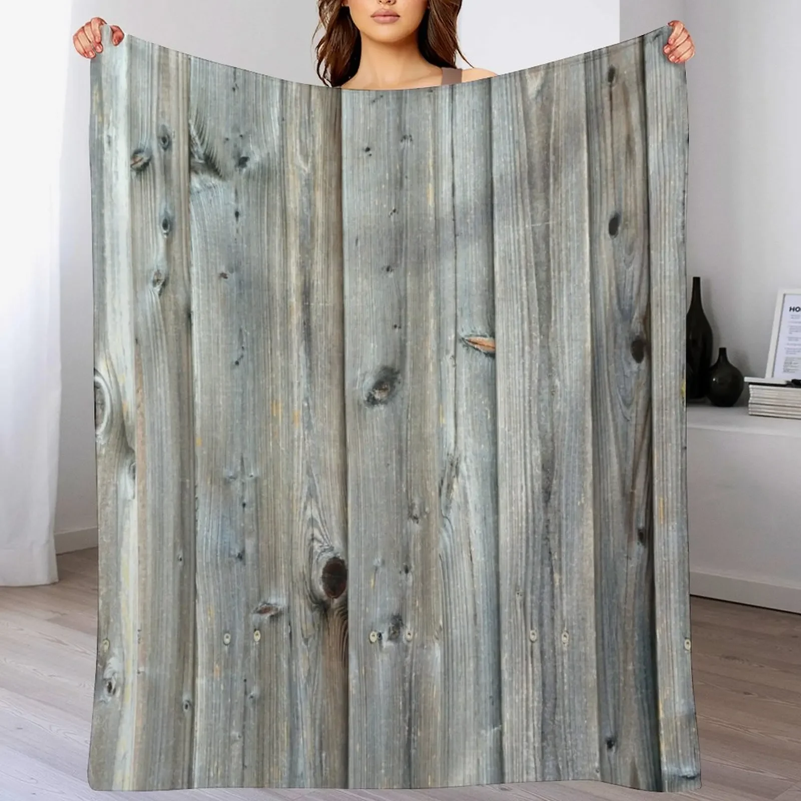 

distressed whitewashed french country grey barn wood Throw Blanket Fashion Sofas Personalized Gift Soft Beds Blankets