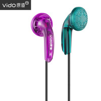 Vido Earbud In Ear Earphone Earbud Dynamic Flat Head Plug Earbud Bass HIFI Bass Sound Quality Earphone 3.5mm Earphone