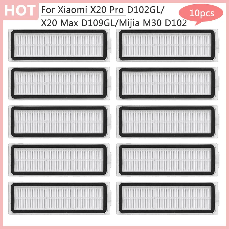 X20 Max D109GL para Xiaomi X20 Pro D102GL Mijia M30 D102 piezas de repuesto interiores de barrido filtros Hepa Robot aspiradoras