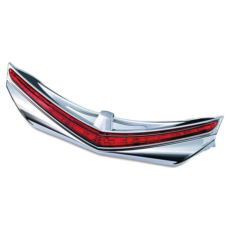 Rear Fender Tip LED Running/Brake Light With Red Lens For 2012-17 Honda Gold Wing GL1800 & F6B Motorcycles, Chrome