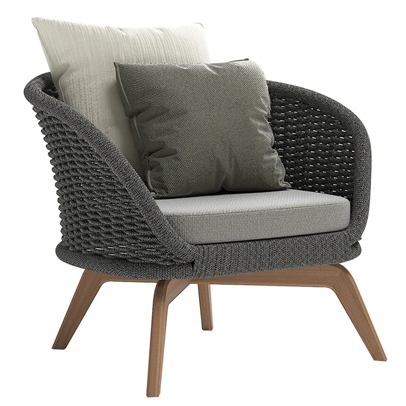 Balcony Leisure Hotel Outdoor Garden Outdoor Teak Vine Weaving Vine Chair Rocker Chair Furniture