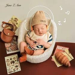 Newborn baby boy knit hat clothes socks handsome fashion stuido shooting outfits