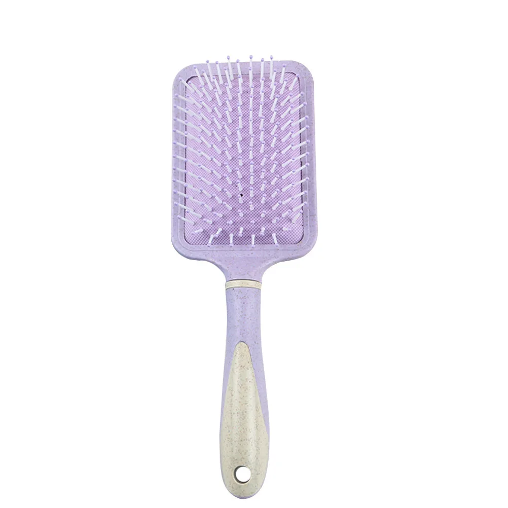 

Scalp Comb Natural Wheat Straw Lightweight Detangling Hairbrush For Curly Tangled Hair Travel Outdoor Use Paddle Massage